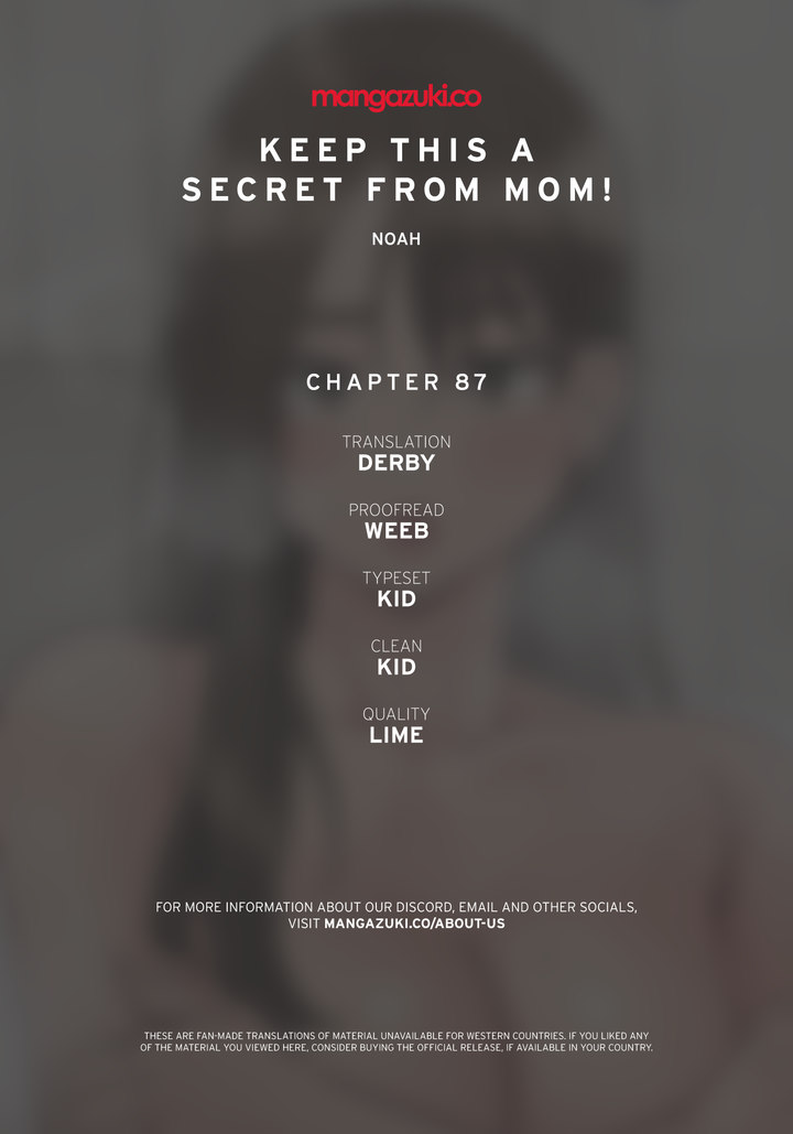 Keep it a secret from your mother! Chapter 87