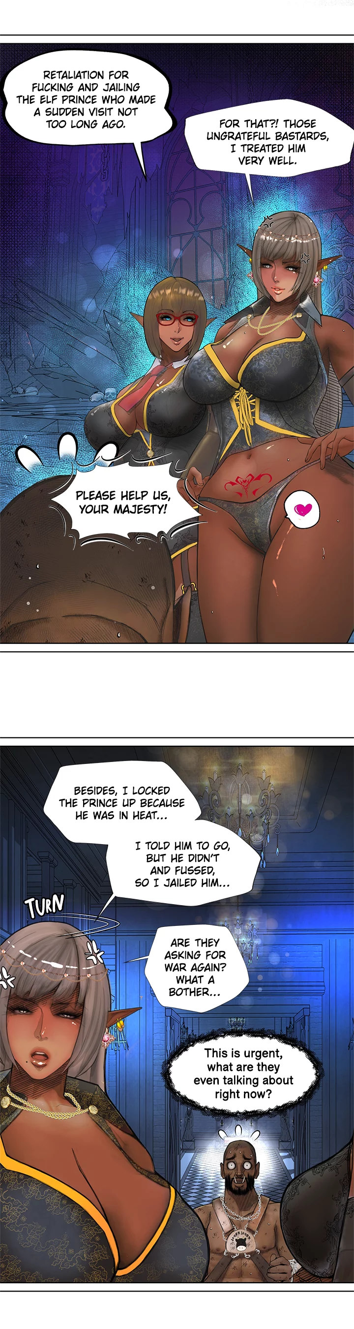 The DARK ELF QUEEN and the SLAVE ORC - Chapter 1 Page 4